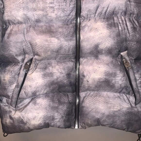 Nicole Benisti Puffer Down Jacket Marbled Grey XL - Picture 10 of 11